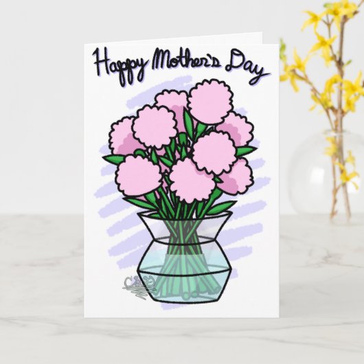 Moederdag Kaart (versie 1 van 3) (Gele Bloem)