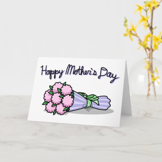 Moederdag Kaart (versie 3 van 3) (Gele Bloem)