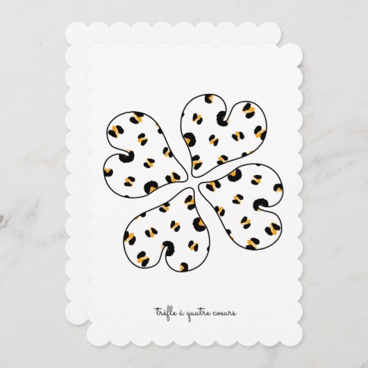 Moederdag kaart - Vierbladige klaver (Voorkant / Achterkant)