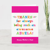 Moederdag Kaart voor Abuela (Voorkant)