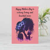 Moederdag Kaart voor Afrikaanse Amerikaanse moeder (Staand voorkant)