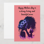 Moederdag Kaart voor Afrikaanse Amerikaanse moeder (Voorkant / Achterkant)