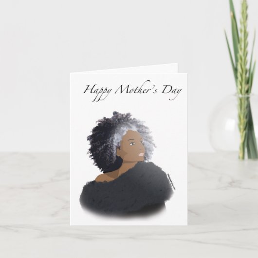 Moederdag Kaart voor Afro-Amerikaanse moeder (Voorkant)
