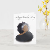 Moederdag Kaart voor Afro-Amerikaanse moeder (Gele Bloem)