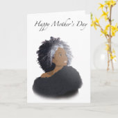 Moederdag Kaart voor Afro-Amerikaanse moeder (Gele Bloem)