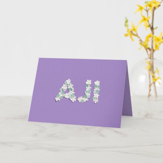 Moederdag Kaart voor Aji (Gele Bloem)