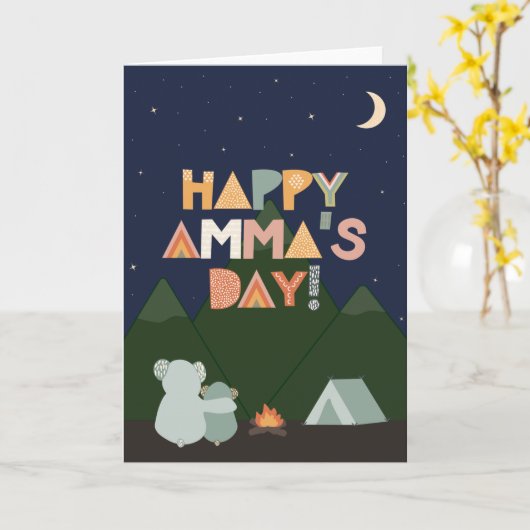 Moederdag Kaart voor Amma (Gele Bloem)