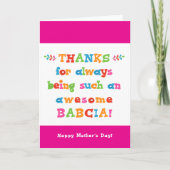 Moederdag Kaart voor Babcia (Voorkant)