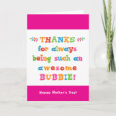 Moederdag Kaart voor Bubbie (Voorkant)