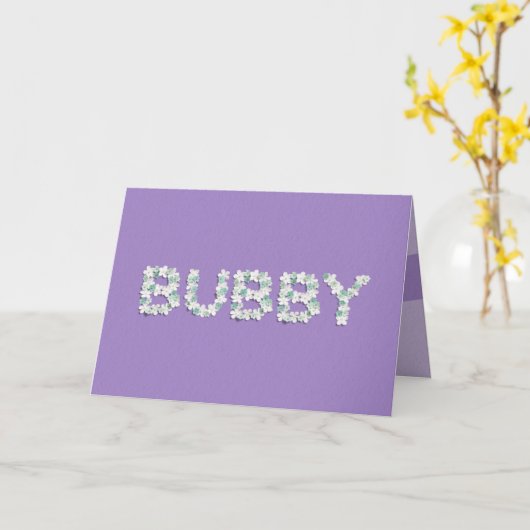 Moederdag Kaart voor Bubby (Gele Bloem)