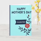 Moederdag kaart voor de dochter (Gele Bloem)