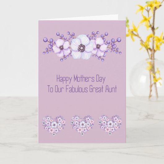 Moederdag Kaart voor de grote tante van Fabulous (Gele Bloem)