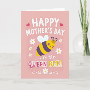 Moederdag kaart voor de koningin bijenmoeder