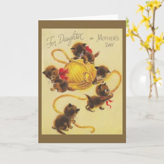  Moederdag Kaart voor dochter (Gele Bloem)