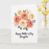 Moederdag kaart voor dochter (Gele Bloem)