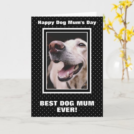 Moederdag Kaart voor Dog Mum (Gele Bloem)