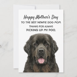 Moederdag Kaart voor Dog Newfie Mom