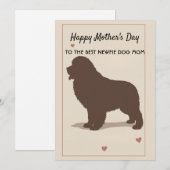 Moederdag Kaart voor Dog Newfie Mom (Voorkant / Achterkant)