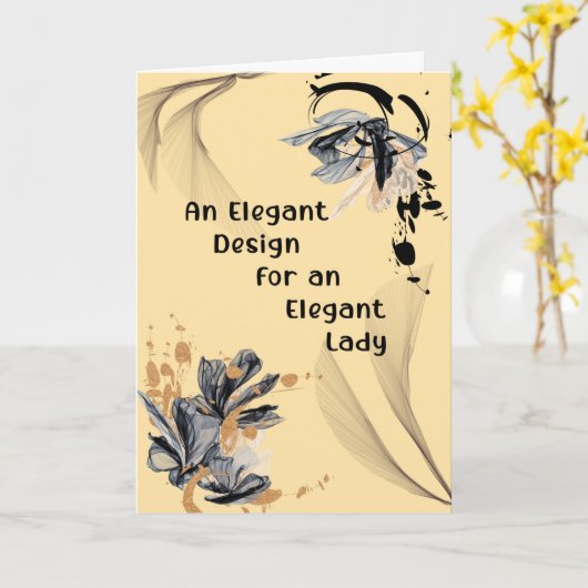 Moederdag Kaart voor een legante moeder (Gele Bloem)