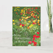 Moederdag Kaart voor een stiefmoeder - 'Tulpen' (Voorkant)