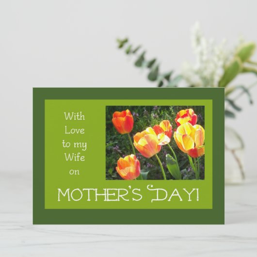 Moederdag Kaart voor een vrouw (Staand voorkant)