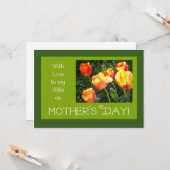 Moederdag Kaart voor een vrouw (Voorkant / Achterkant in situ)