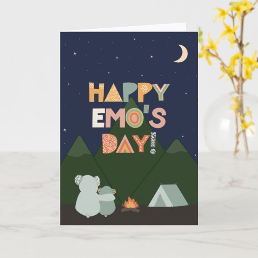 Moederdag Kaart voor Emo (Gele Bloem)