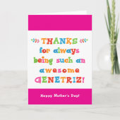 Moederdag Kaart voor Genetriz (Voorkant)