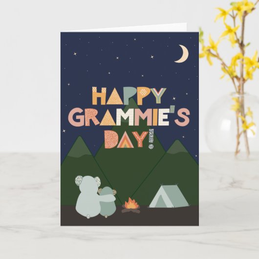 Moederdag Kaart voor Grammie (Gele Bloem)