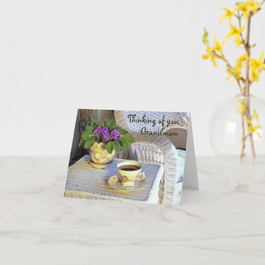 Moederdag Kaart voor grootmoeder (Gele Bloem)