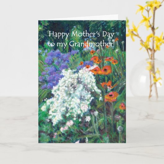 Moederdag Kaart voor grootmoeder - Summer Garden (Gele Bloem)