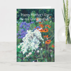 Moederdag Kaart voor grootmoeder - Summer Garden