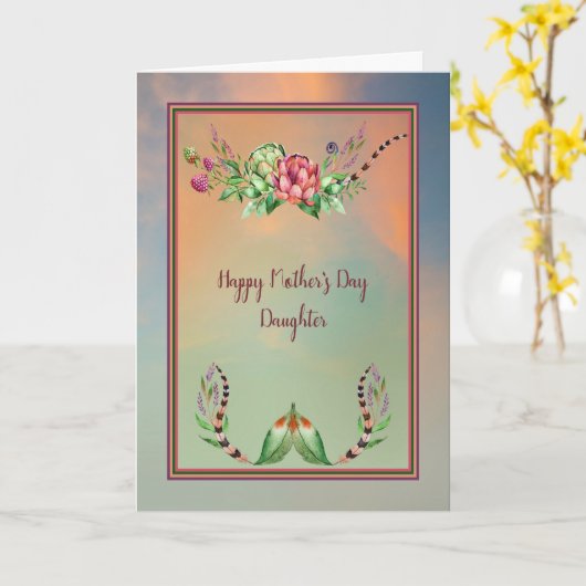 Moederdag Kaart voor het ontwerp van de Daughter S (Gele Bloem)