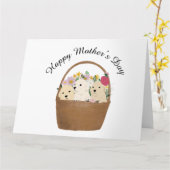 Moederdag kaart voor honden (Gele Bloem)