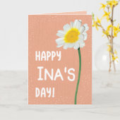 Moederdag Kaart voor Ina (Gele Bloem)