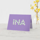 Moederdag Kaart voor Ina (Gele Bloem)