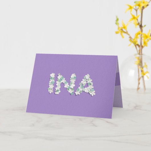 Moederdag Kaart voor Ina (Gele Bloem)