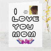 Moederdag kaart voor kinderen voujkaart (Gele Bloem)