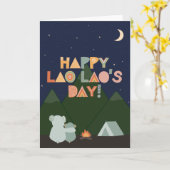 Moederdag Kaart voor Lao Lao (Gele Bloem)