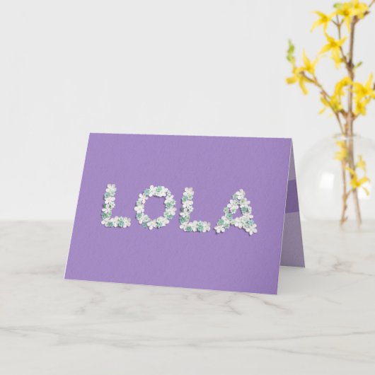 Moederdag Kaart voor Lola (Gele Bloem)