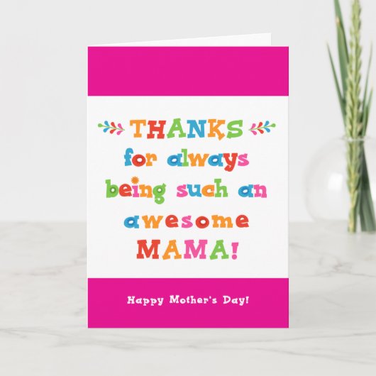 Moederdag Kaart voor mama (Voorkant)