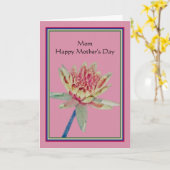 Moederdag Kaart voor mama met Water Lily (Gele Bloem)