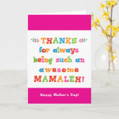 Moederdag Kaart voor Mamaleh (Gele Bloem)