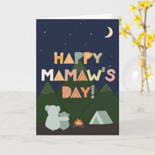 Moederdag Kaart voor Mamaw (Gele Bloem)