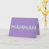 Moederdag Kaart voor Manman (Gele Bloem)