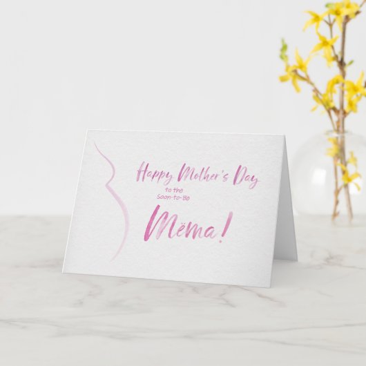 Moederdag Kaart voor Mëma (Gele Bloem)