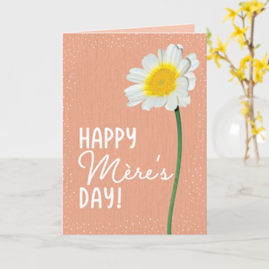 Moederdag Kaart voor Mère (Gele Bloem)