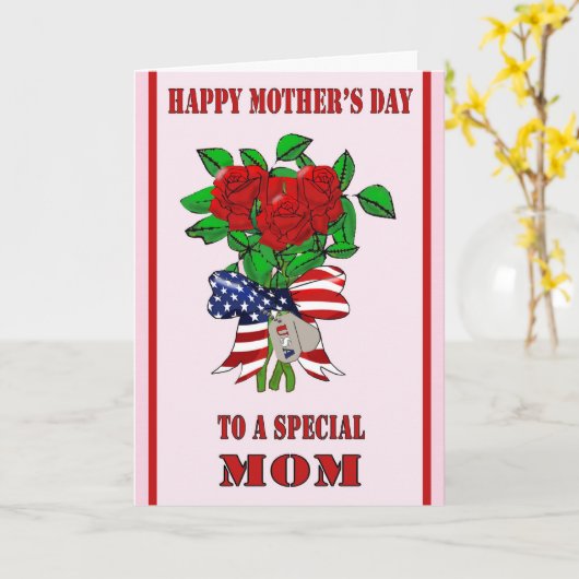 Moederdag Kaart voor Militaire Moeder (Gele Bloem)