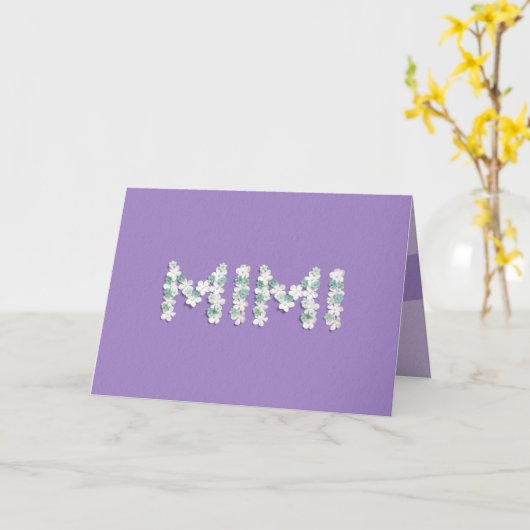 Moederdag Kaart voor Mimi (Gele Bloem)