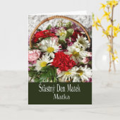 Moederdag Kaart voor moeder in het Tsjechisch (Gele Bloem)